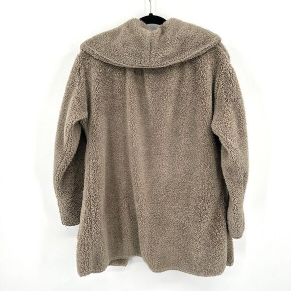 KOOLABURRA UGG Beige Light Brown Super Soft Teddy Open Cardigan Sweater Size XS - Picture 2 of 5